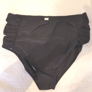 SWIMWEAR Black High Waist Swim Bottoms Only Size XXL NWOT
